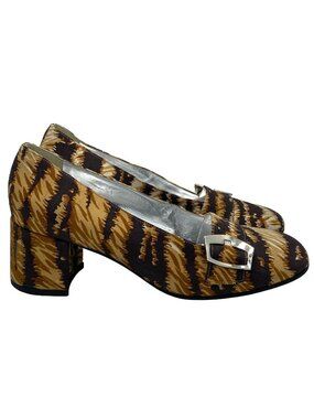 VINTAGE DOLCE & GABBANA ANIMAL PRINT TIGER STRIPE PUMPS HEELS 40 IT